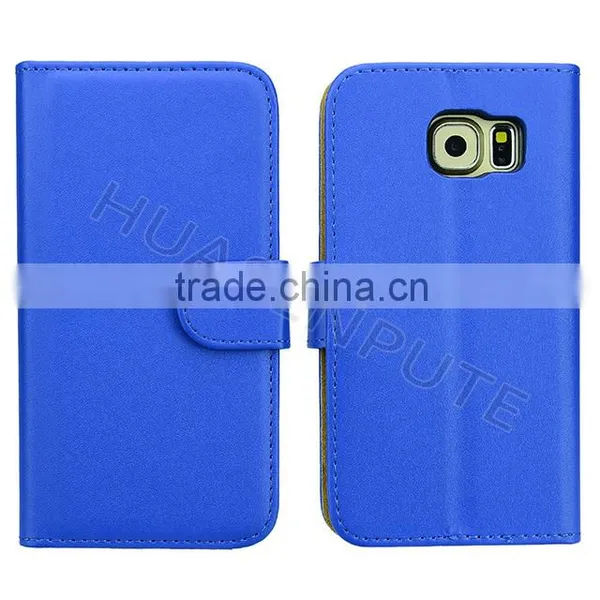 Flip PU Leather Case With Card Slot For Samsung Galaxy S6, Book Style Wallet Case For Galaxy S6 photo-4