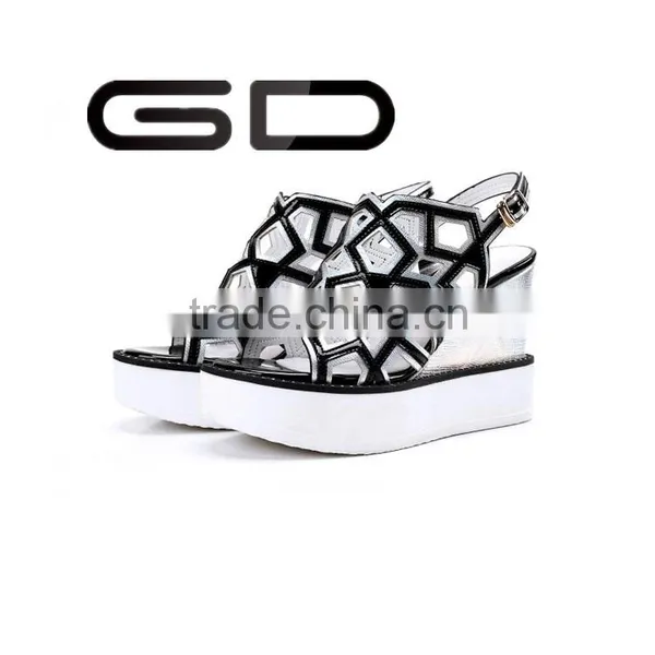 Fast Delivery Beach Sandals Grids Comfortable Female Wedge Summer photo-3