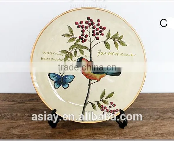 Japanese and Chinese Style Ceramic Tableware Underglaze Color Plate Saucer Quality Wind Creative Dish Deep photo-4