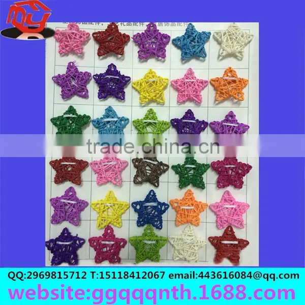 Christmas Ornaments Lamp Accessories Metal Electrophoresis Flowers Braided Wire Weave Pentagram STAR Moon photo-6