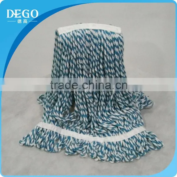 White Blue Cotton Thread Mop With Mop Handle photo-3