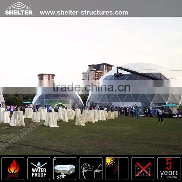 Waterproof PVC Flame Retardant Geodesic Dome Tent For Banquet photo-2