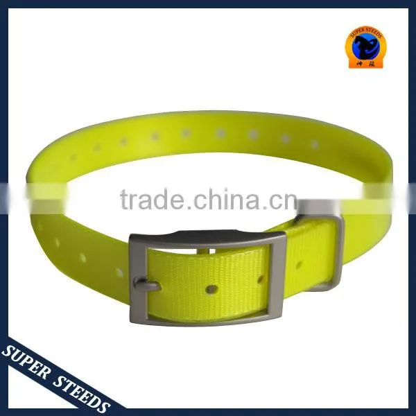French TPU Dog Collar in Blaze Orange Adjustable photo-4
