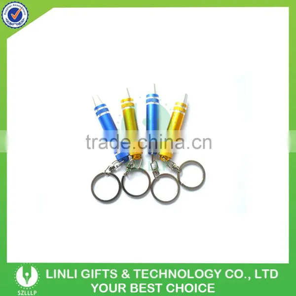 Torch Shaped Metal Aluminium Tool Kit Keyring photo-6