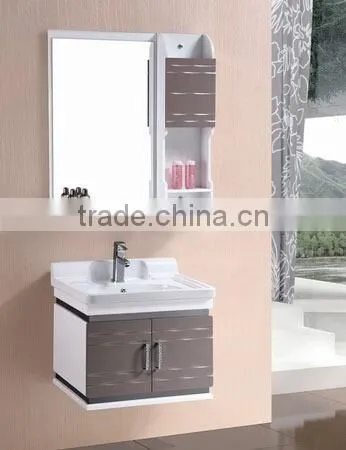 Particle Board High Gloss PVC Bathroom Cabinet