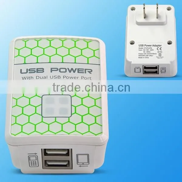 2016 High Speed 2.4A Custom Cell Phone Wall Usb Charger With Fashion Looking and Cheap Price photo-2
