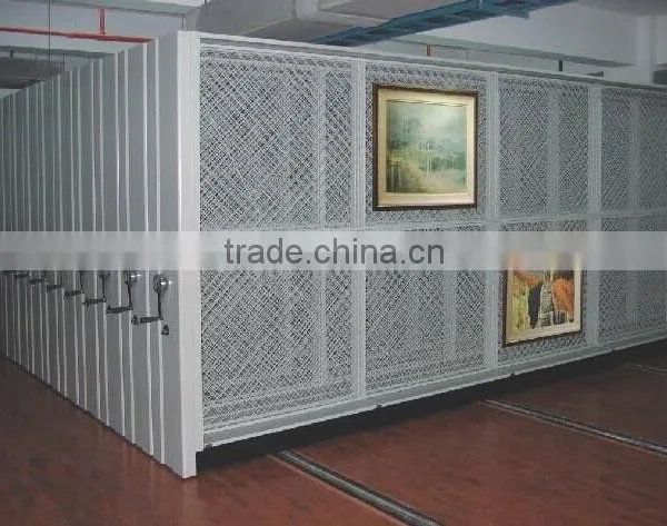 Art Compact Mobile Shelving, Mobile Filing Cabinet, Movable Metal Cabinet,high Saving Space Art Mobile Cabinet photo-3