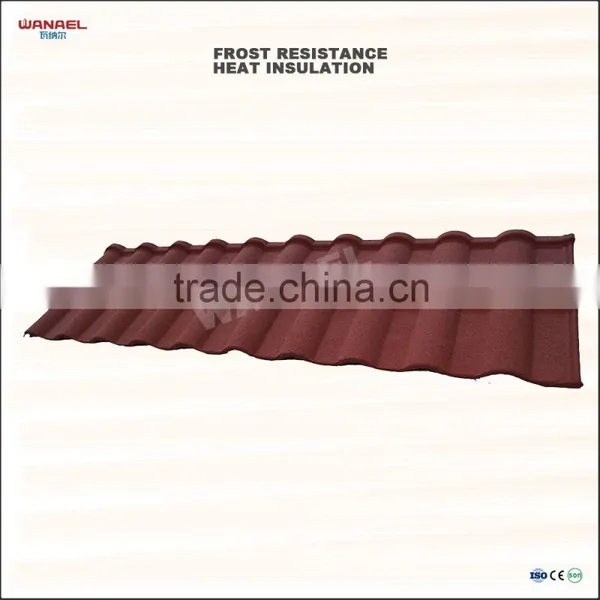 Wanael Milan 1340x420mm Anti-uv Stone Chips Coated Steel Cement Roof Tile Making Machine photo-3