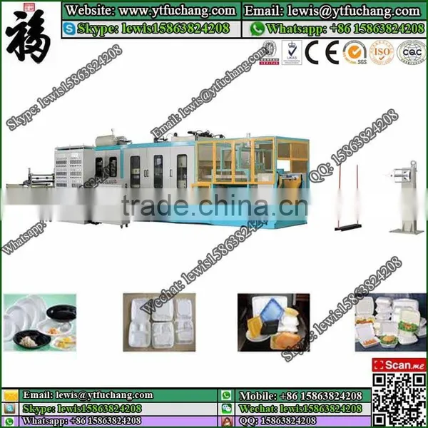 Fully Automatic Machine To Make Food Containers With Robot Hand