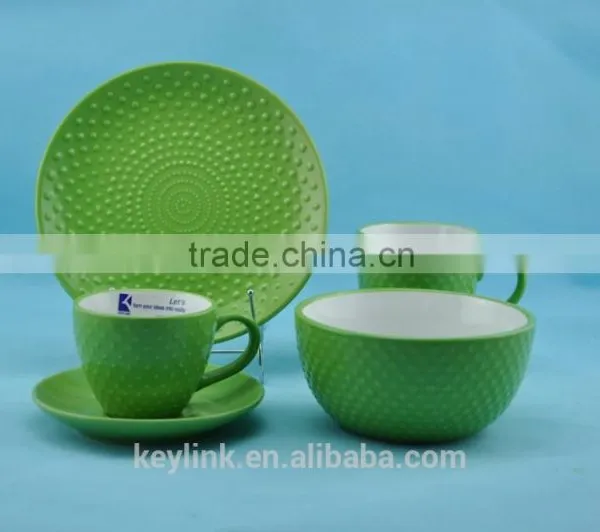 Newly Designed Stoneware Dot Pattern Dinnerset photo-3