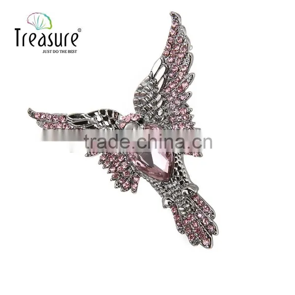 Brand Treasure Eagle Brooch Yiwu New Design Fashion Wedding Diamond Eagle Brooch photo-5