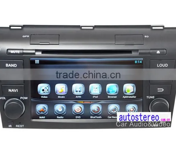 Autostereo Android Car Navigation System for Mazda3 Car DVD GPS Central Multimedia Satnav BT PIP Ipod MP3 Player