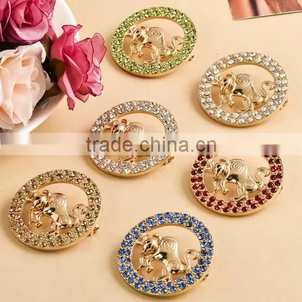 Alloy Taurus Jewelry Making Pin for Wedding Dress Brooch photo-2