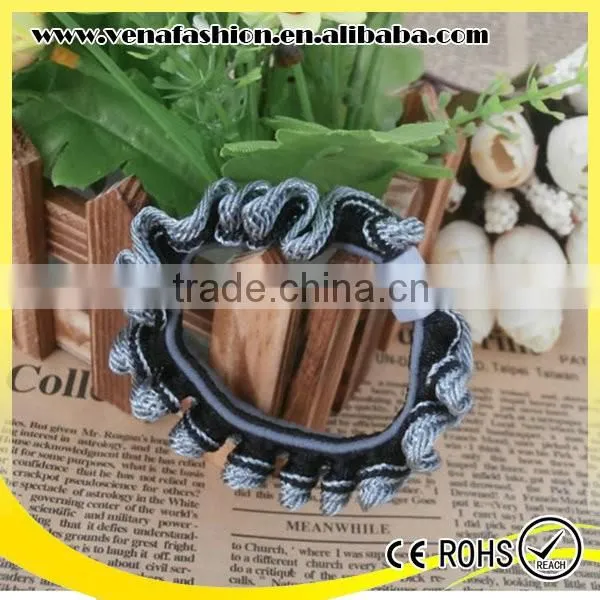 Lace Women Hair Accessories Thick Flower Custom Elastic Hair Tie photo-3