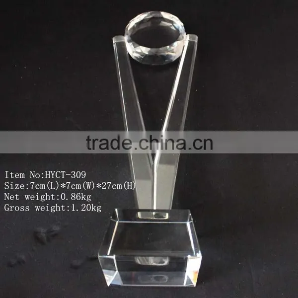 "v" Shaped Crystal Round Ball Troghy Cup photo-5