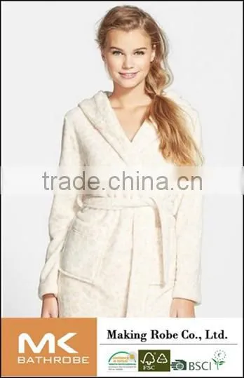 Girls Coral Fleece Bathrobe With Animal Hood photo-3