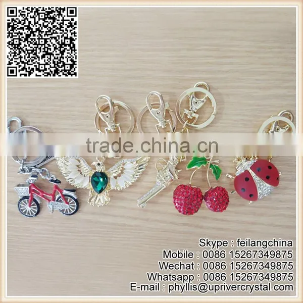 Custom Metal Red Bicycle Keychain Best Quality Promotion Gifts Big Key Ring photo-4