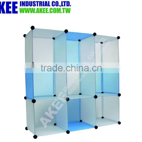 Plastic cube shelf PP material