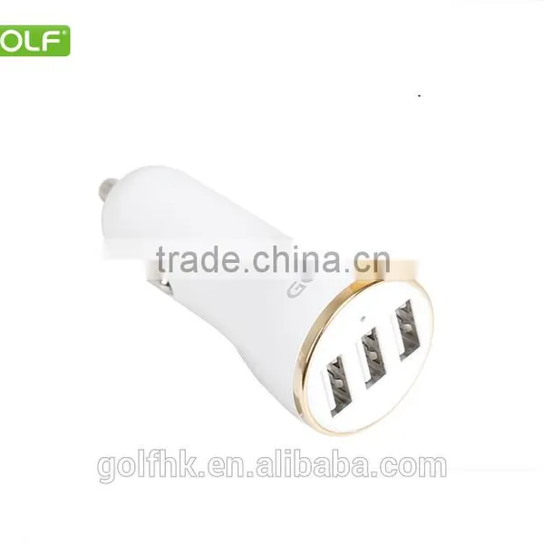 GOLF New Item 3 USB Ports Car Charger With 3.4A Max Output, Faster Charging, Good Quality Car Charger photo-5