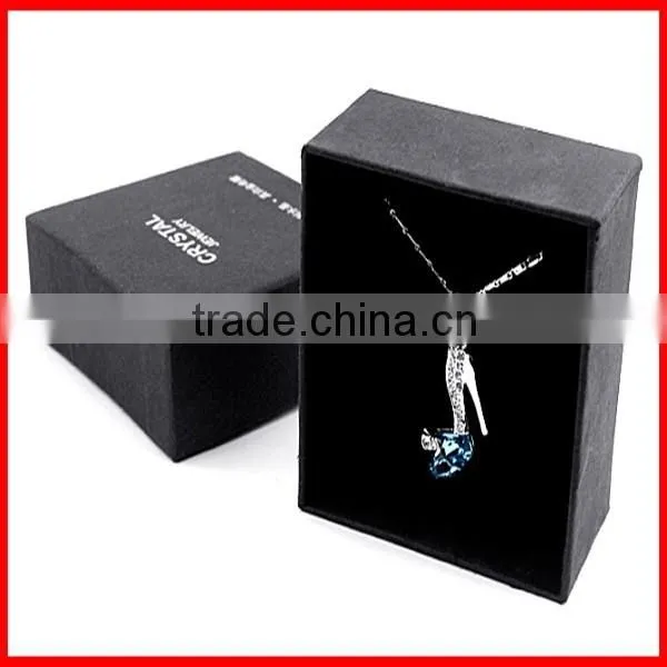 Customized Black Jewelry Paper Box With Velvet photo-6