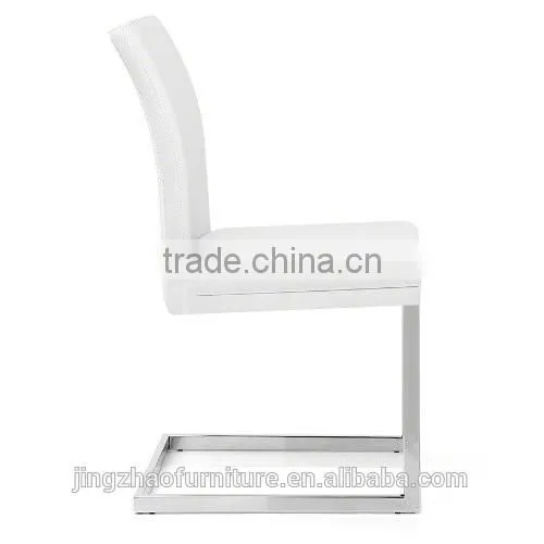 Modern White Dining Chair With Leg Stainless Steel photo-4