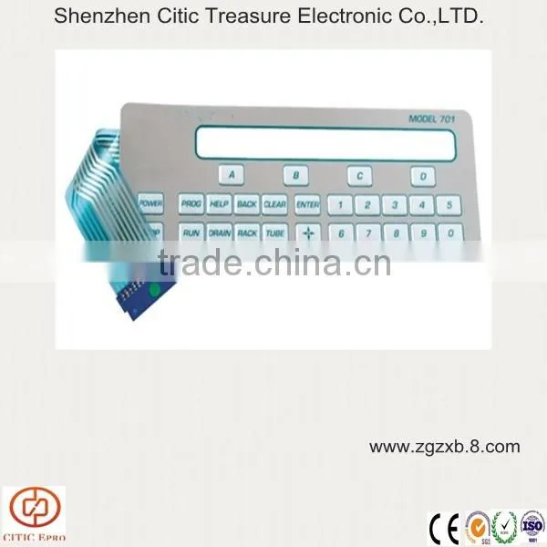 Free Design With Buttons Membrane Keypad for Input Controls