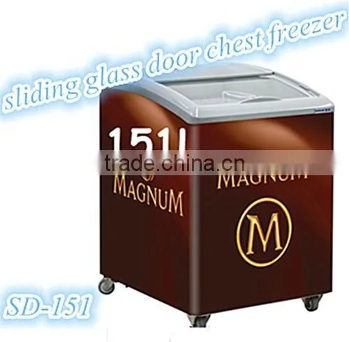 Mid-level Seriles Freezer Sliding Glass Door Chest Freezer Display Freezer photo-4