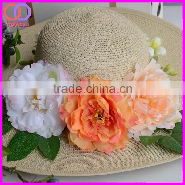 Silk Peony Head Flowers Wholesale for Hat Decoration photo-5