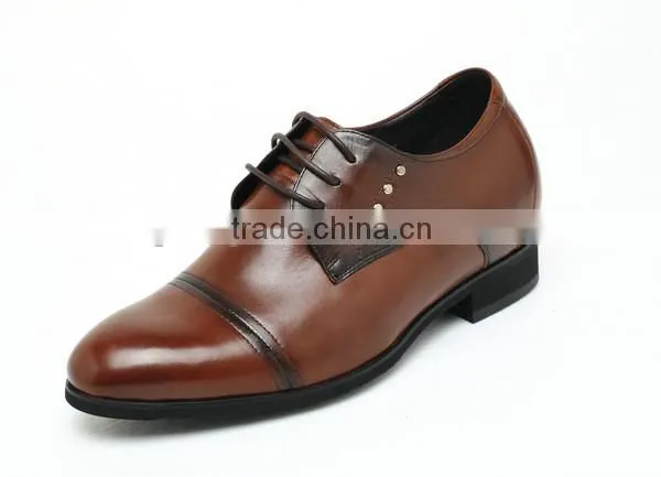Elegant Invislble Height Leather Elevator Shoes With Delicate Grade A Soft Ox Skin Natural Breathable Fashion 323K01-2 photo-5