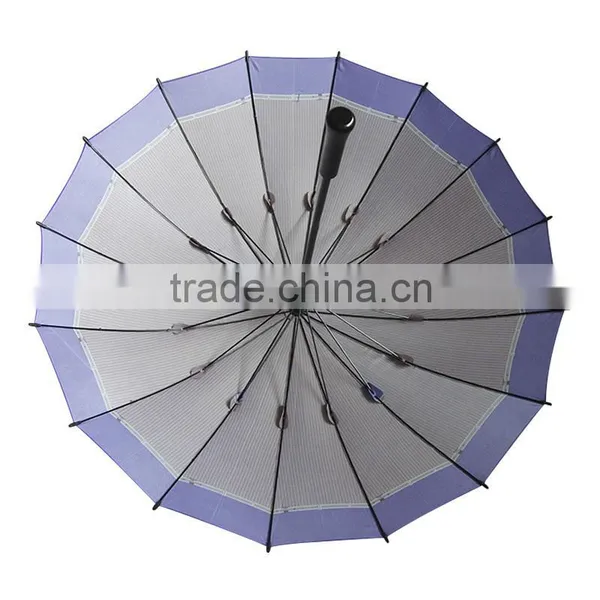 30"x16k 16 Ribs Big Golf Umbrella With Pouch photo-3
