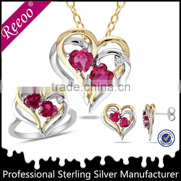 Double Heart Design Symbol of Love Eternity Ring photo-3