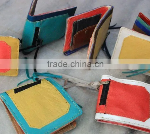 Real Leather Hand Made Colourful Men Wallets/pure Leather Wallets for Men