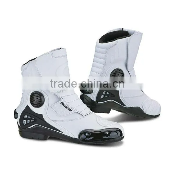 Waterproof, Low Cut , Stylish Racing Motorcycle White Boots photo-2