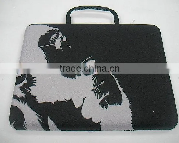 (GC)--Fashion Preserve White Logo Carrying Hard Eva Foam Laptop Sleeve