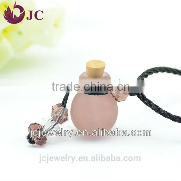 Jewelry Mini Glass Ball Bottle Perfume Essential Oil Pendant Necklace Wholesale photo-3