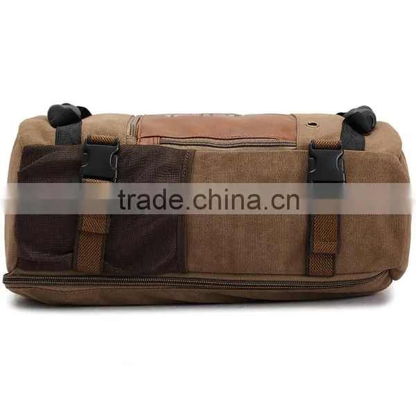 Outdoor Hiking Backpack Canvas Vintage Daypack for Travel photo-5