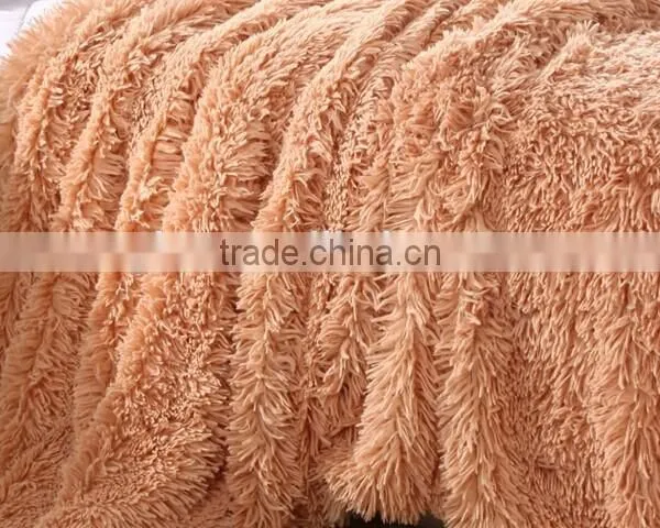 Plain and Hairy Thick Fleece Superior Blanket Fake Fur Blanket photo-2