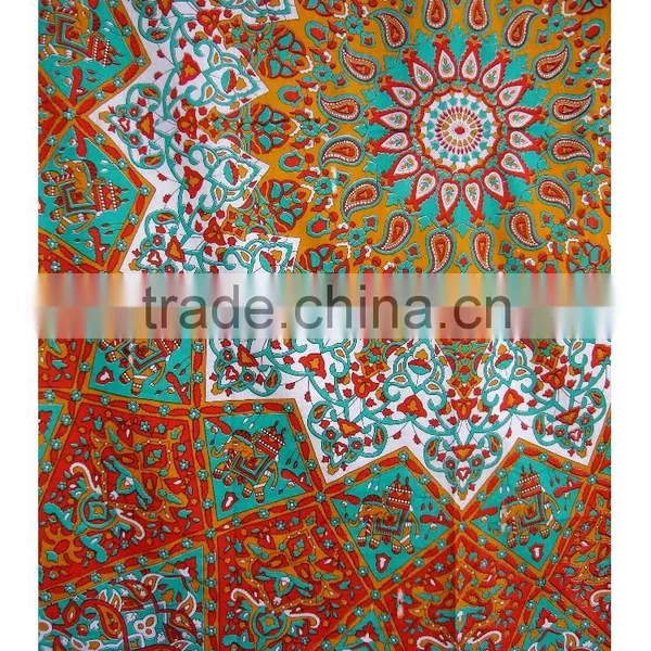 Twin Bedspread Cotton Printed Single Dorm Bed Cover Manufacturing Tapestries Indian Exporter Rich Art And Craft USA Tapestry photo-4