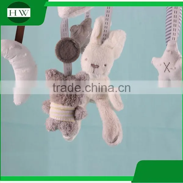 Christmas Gift Promotional Newborn Gift Set Nursery Baby Bed Crib Cot Hanging Bell Musical Mobile Plush Rattle Toy photo-5