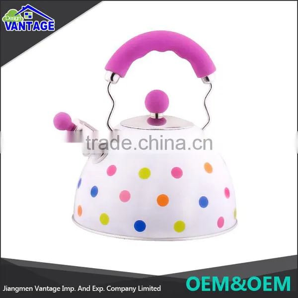 Hot Sale Colorful Coating Whistling Kettle Stainless Steel for Family Camping photo-2