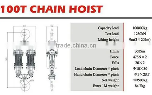 100T Chain Hoist Chain Block With Easy Operation photo-2