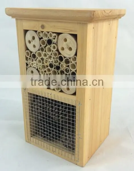 FSC Wooden Garden Hanging Bee Insect Hotel Wooden Insect Bee House photo-2