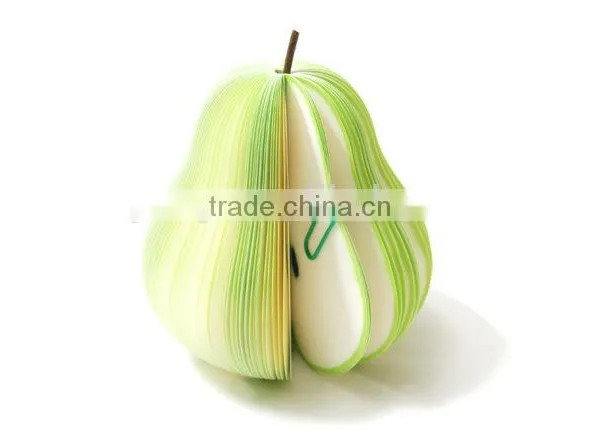 Promotional 3D Fruit Apple, Pear Watermelon Shaped Wholesale Note Paper Fruit Memo Pad photo-4