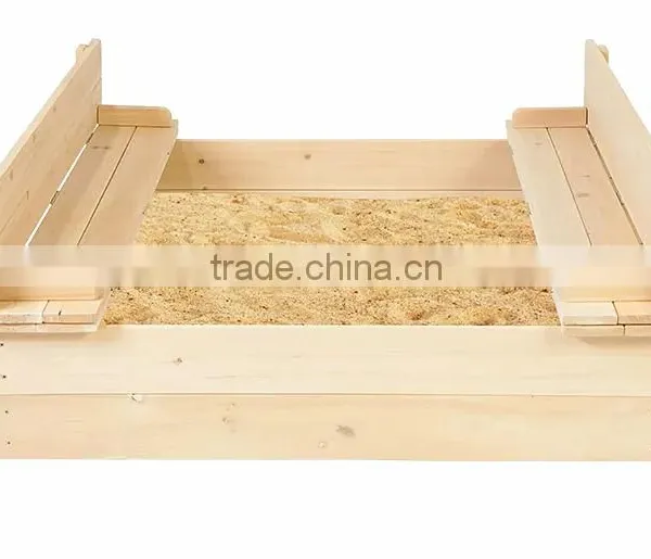 Strongbox Square Wooden Sandpit for Children photo-3