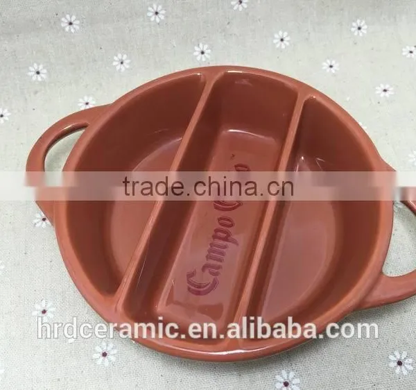 2015 High Quality Chinese Grids Plate Ceramic Meat Plate photo-5