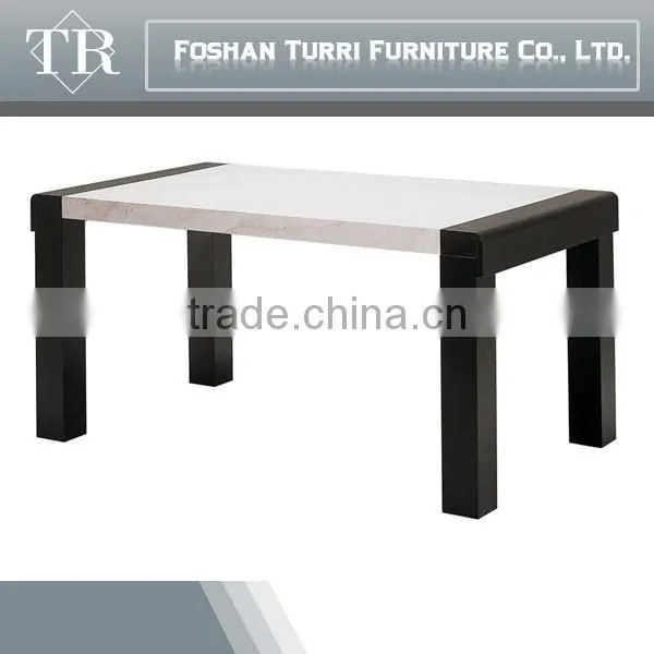 Newest Design Black Stone Marble Top Oak Wood Base TV Stand photo-6