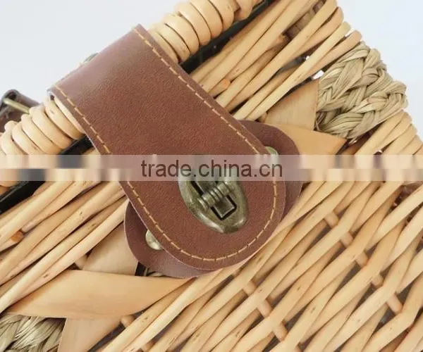 Custom Willow Picnic Basket With Shoulder Strap photo-5