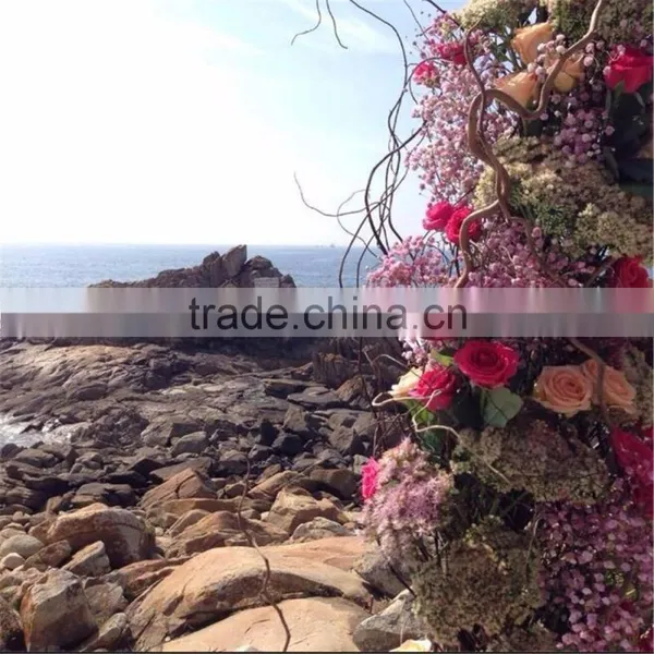 Hot Sale SJ20170057 Decorative Artificial Wedding Fake Flower Arch Tree photo-2