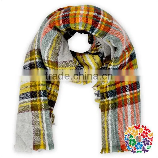 One Size Fit All Black White Lattices Winter Scarf for Lady /Girls photo-4