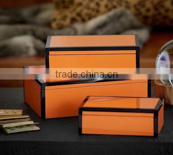 Lacquered Boxes, White & Black Trim Modern-decorative-boxes photo-4